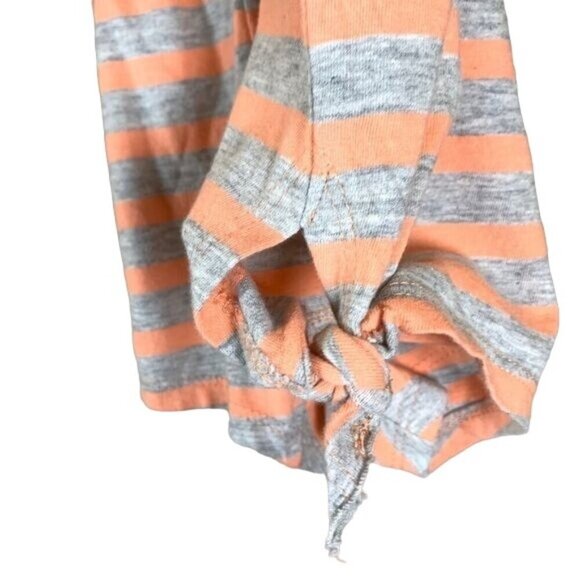 Harper Canyon Striped Jumpsuit Orange-Gray Sleeveless Size: 3T Toddler Girl - Picture 4 of 7